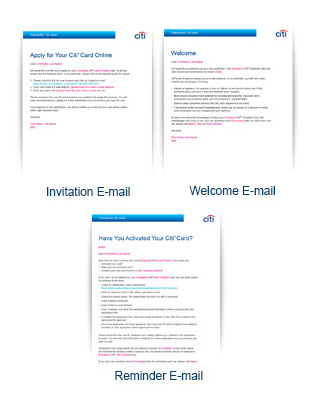 Corporate Card Emails